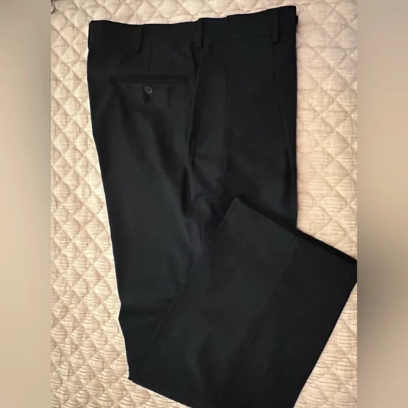 Nautica Pants Nautica Mens Dress Slacks Wool In Dark Navy 36
